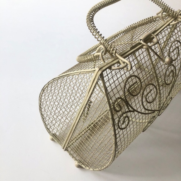 NWOT Vintage Style Painted Wire Bag - Picture 8 of 9